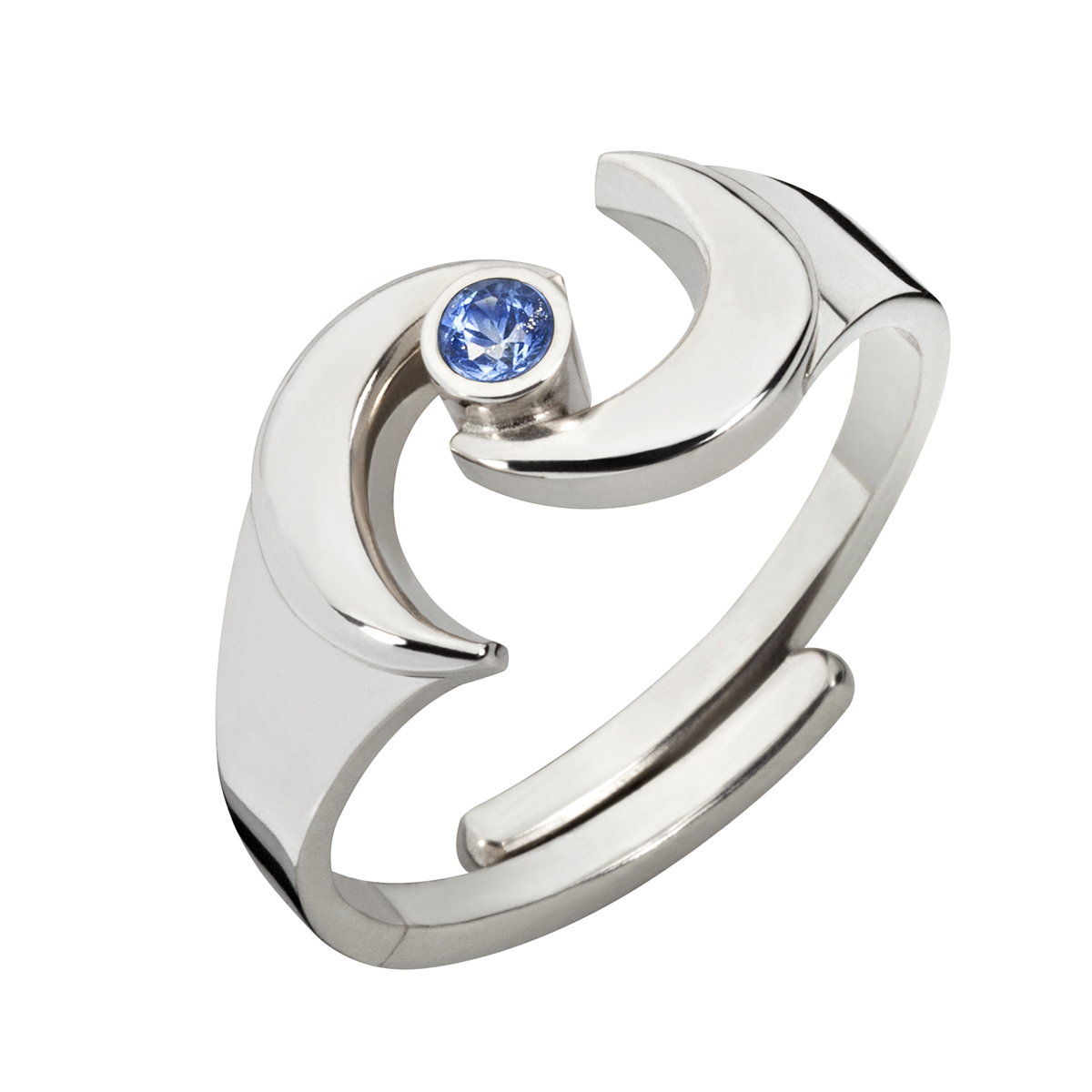 Ring der Erdgöttin - Ring - mit blauem Saphir